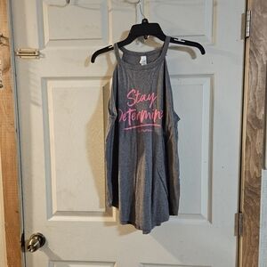 #CLUBFITWEAR STAY DETERMINED ROCKSTAR TANK: GRAY: GOOD CONDITION: SIZE XL